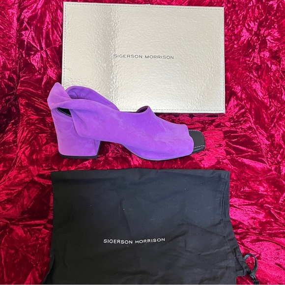 Sigerson Morrison | Shoes | Sigerson Morrison Lenny Suede  Sigerson Morrison Lenny Suede Block Heel Sandals